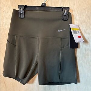 Nike Universa Women's Olive Green Biker Shorts